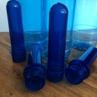 PLA bottles and preforms blue